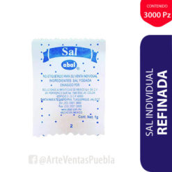 Sal Individual Refinada Abal® 3000 Pz de 1 Gr